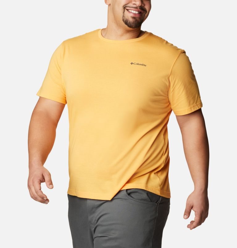 Men's Columbia Thistletown Hills Short Sleeve T Shirts Mango | Plus Size CA-D4058